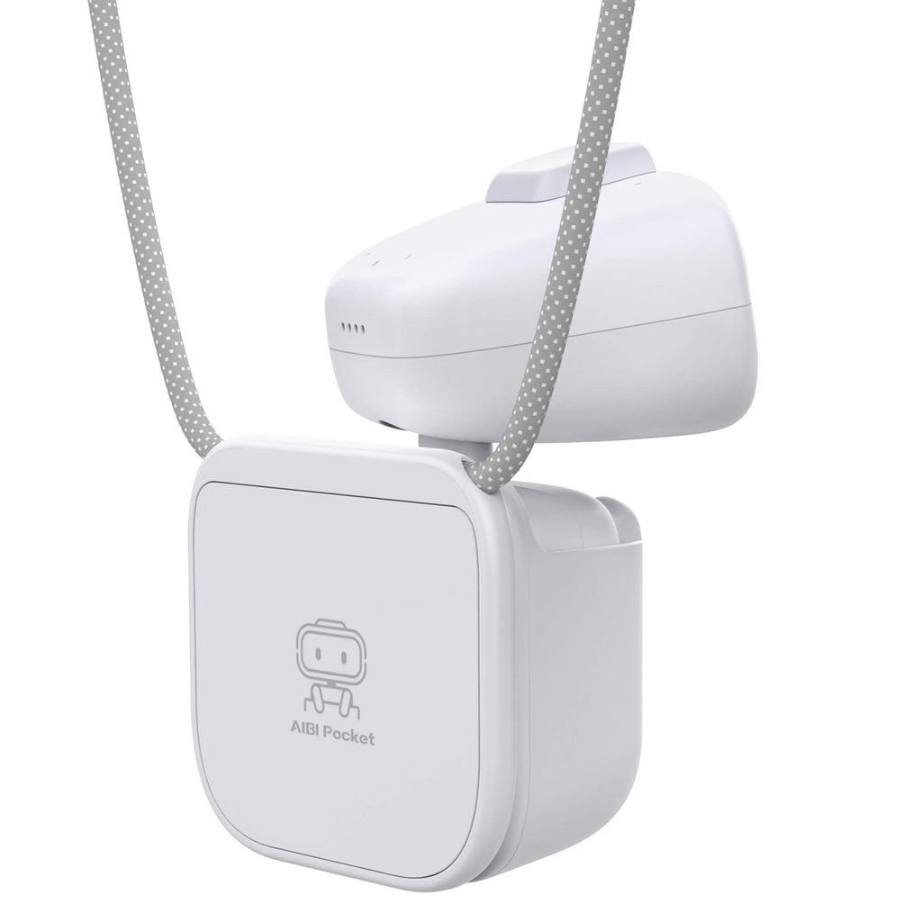 AI Pocket Wearable Robot, ChatGPT Powered AI Companion with Voice Commands, Emotional Interaction, Singing & Dancing, Magnetically Attaches to Anywhere, White | Pocket