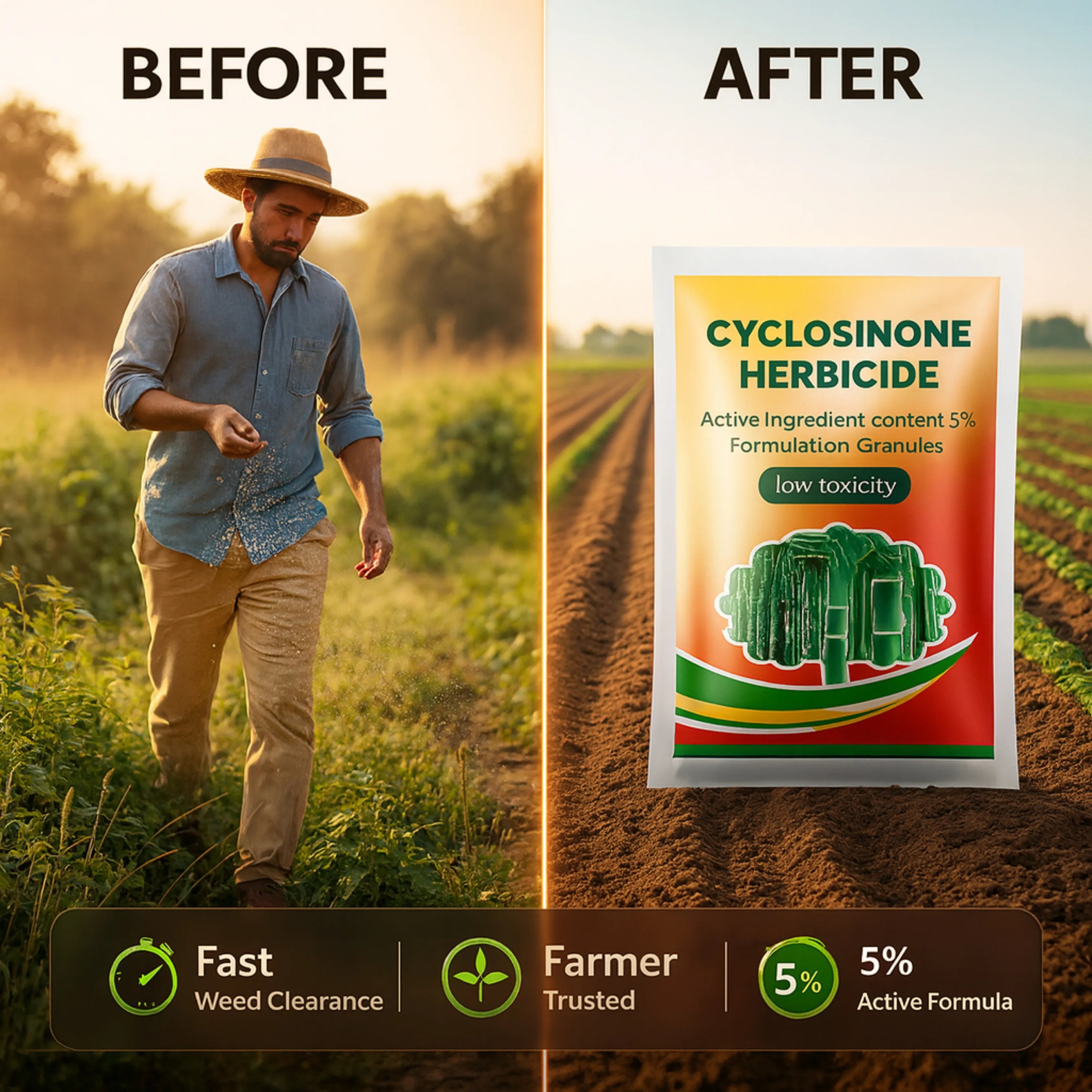 Cyclosinone Herbicide Granules